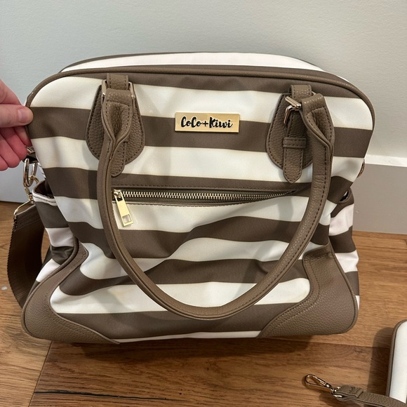 Coco + Kiwi Striped Diaper Bag